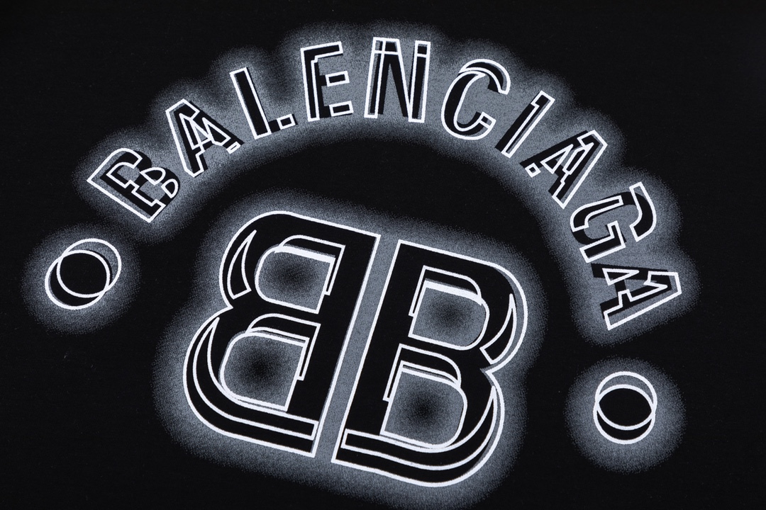 Replica Balenciaga BLCG double B letter print short sleeve T-shirt