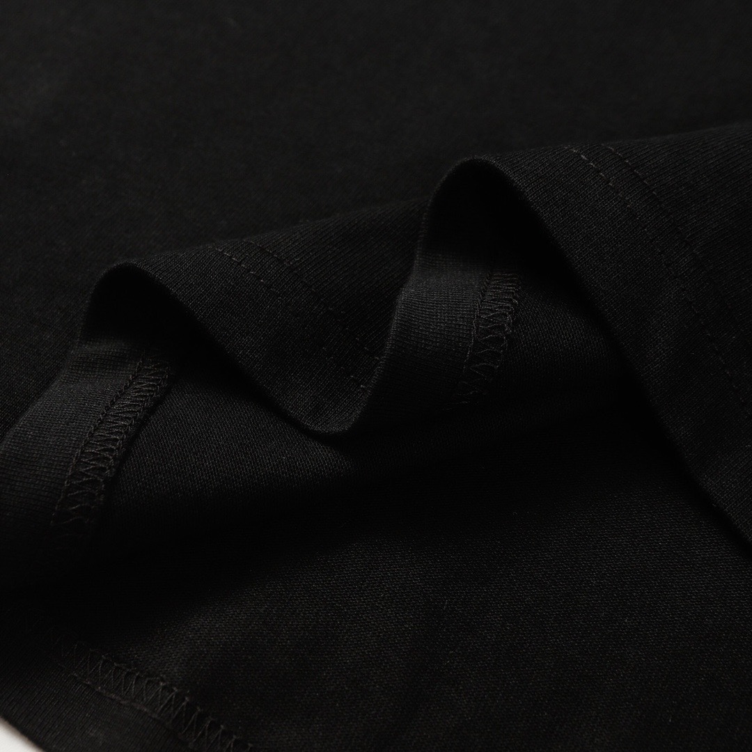 Replica Balenciaga 3D foam print applique patchwork short sleeve T-shirt Black