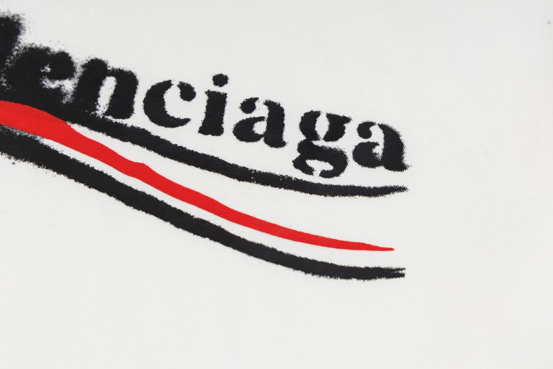 Replica Balenciaga Fuzzy Coke digital direct spray short sleeve T-shirt