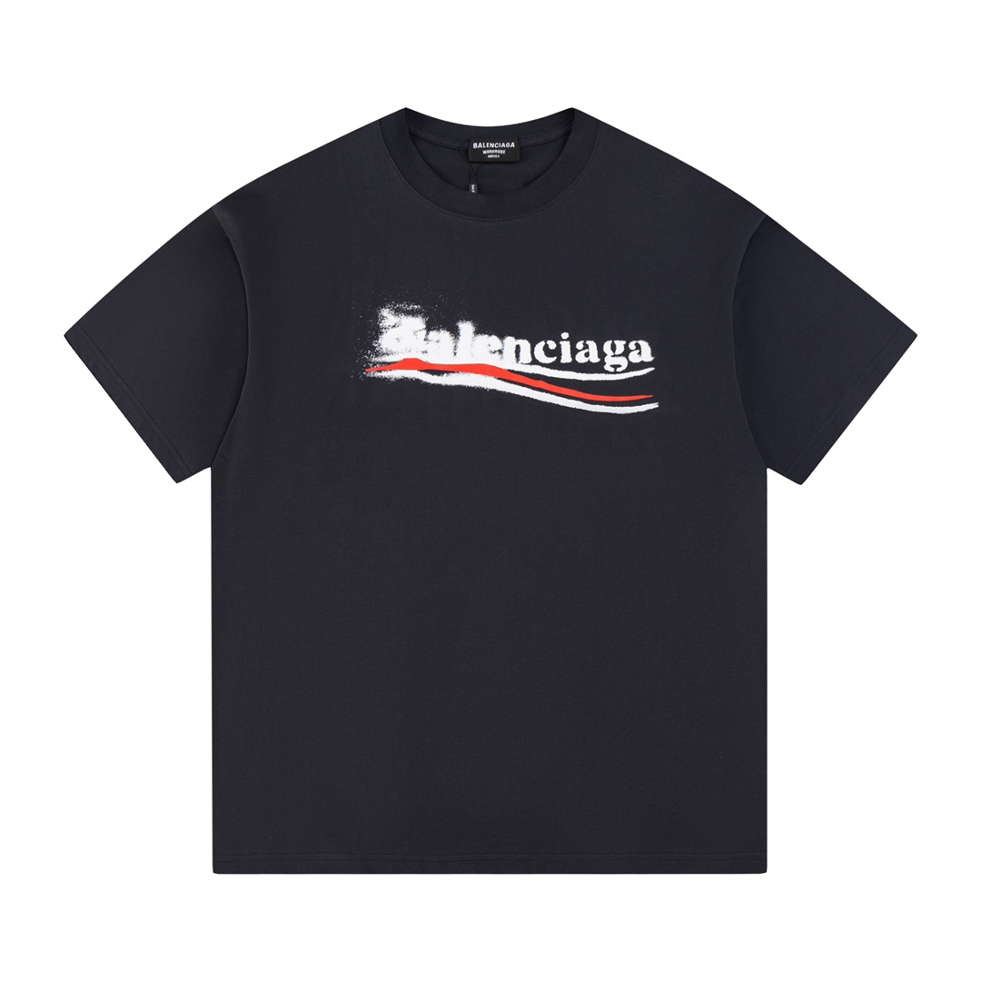 Replica Balenciaga Fuzzy Coke digital direct spray short sleeve T-shirt