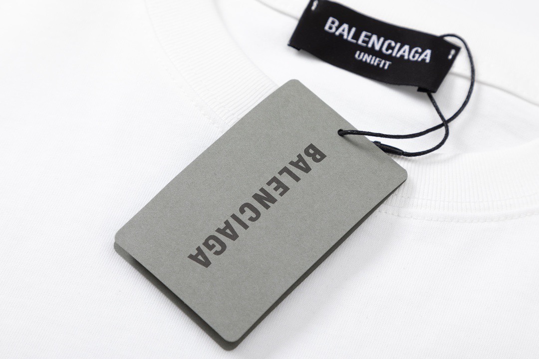 Replica Balenciaga double B print short sleeve T-shirt