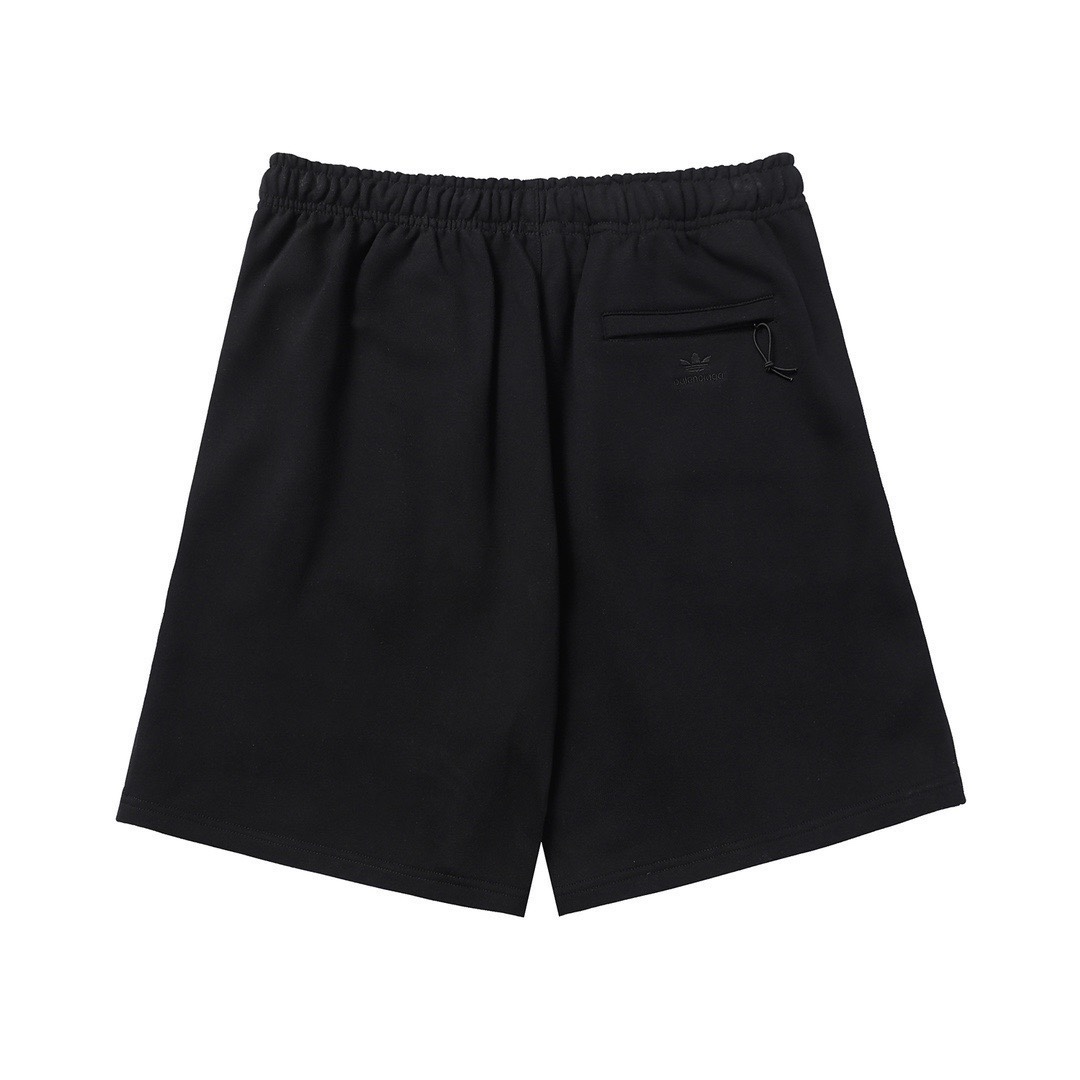 Replica Balenciaga Foam stereoscopic offset printing shorts Black