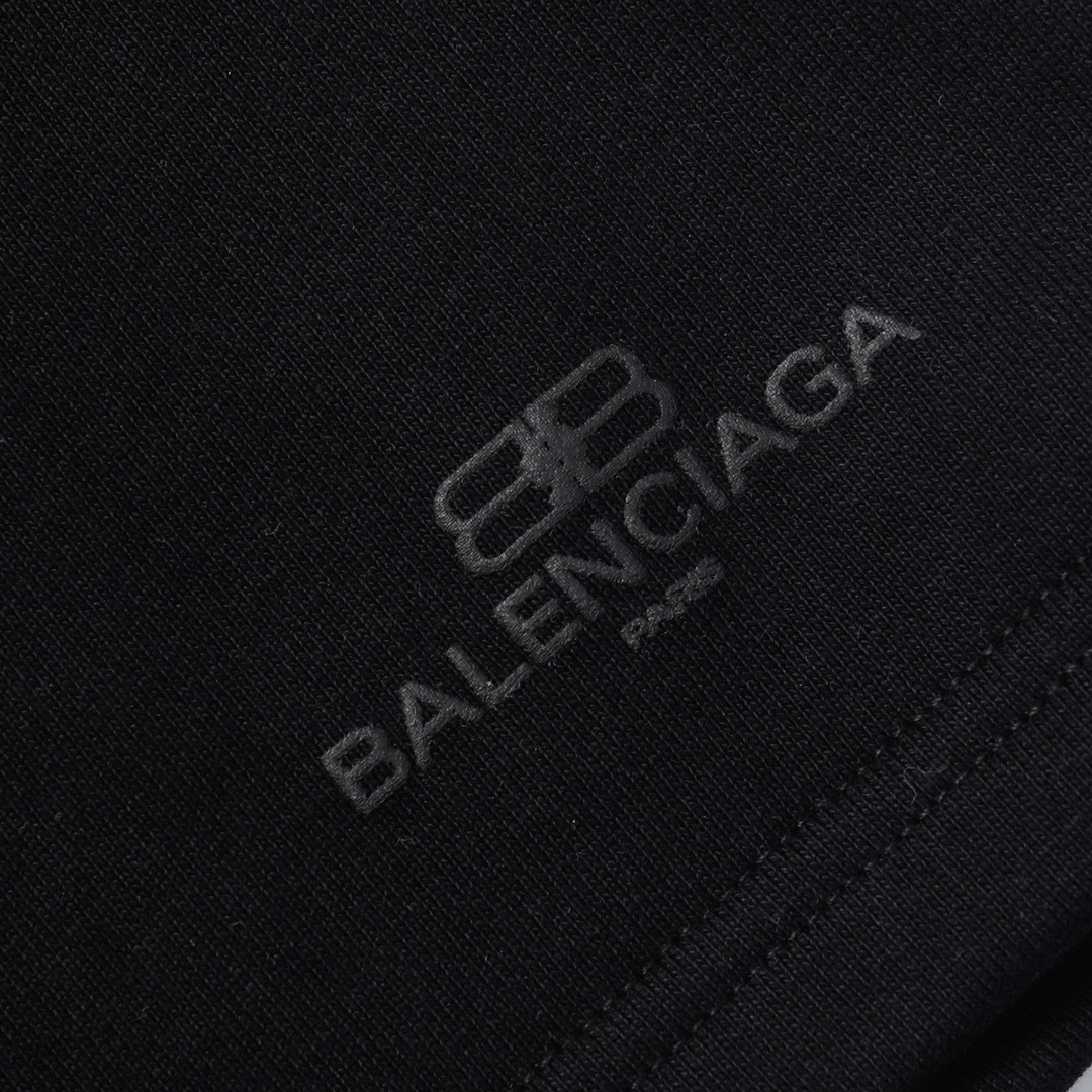 Replica Balenciaga Foam stereoscopic offset printing shorts Black