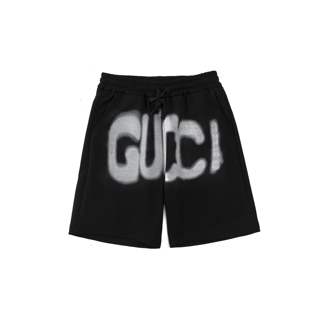 Replica Balenciaga embroidered quarter shorts Grey