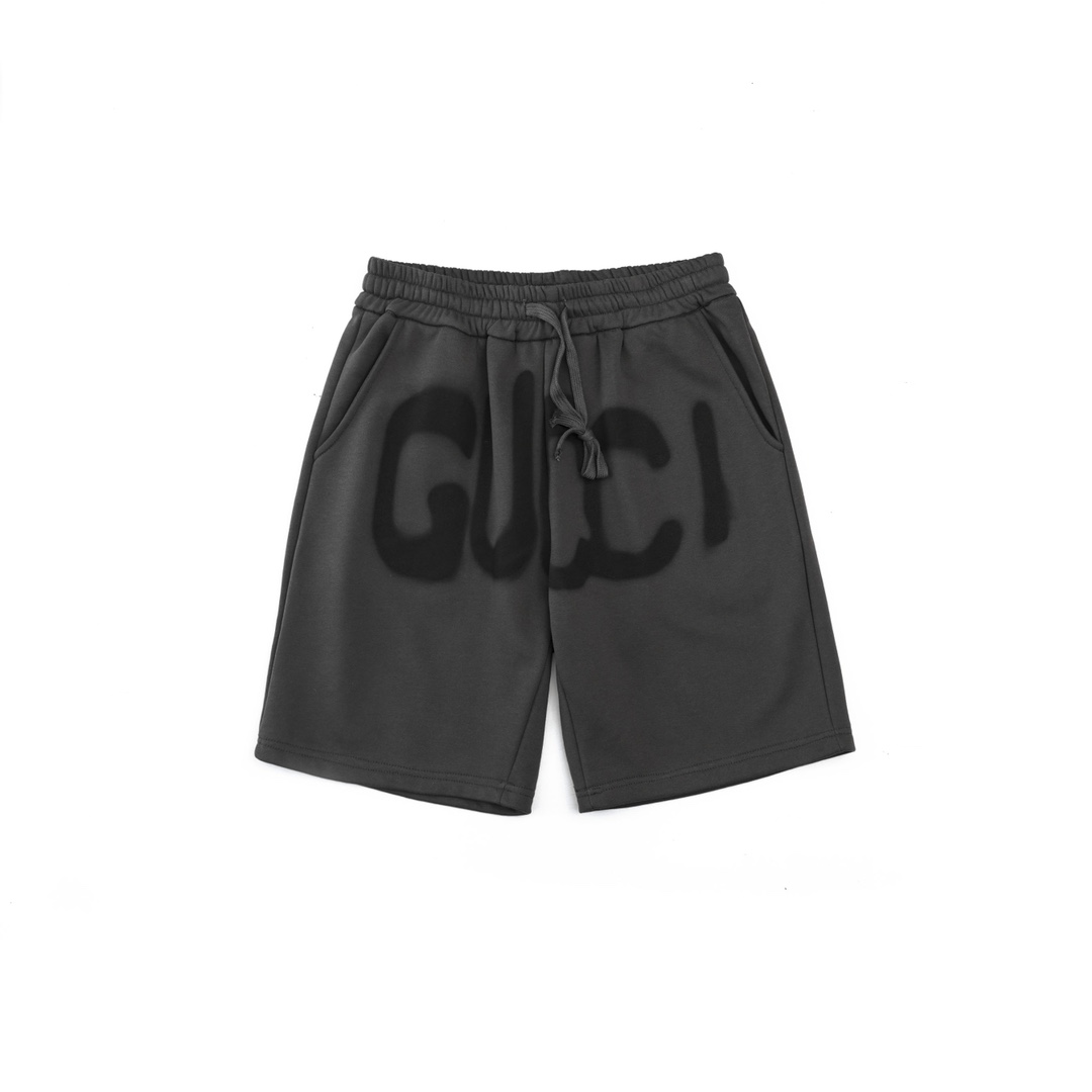 Replica Balenciaga embroidered quarter shorts Grey