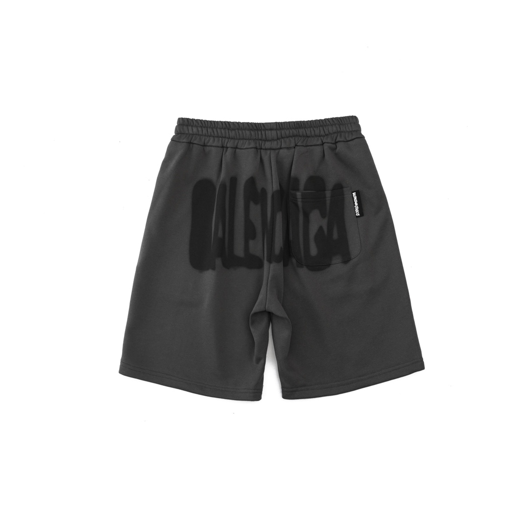 Replica Balenciaga embroidered quarter shorts Grey