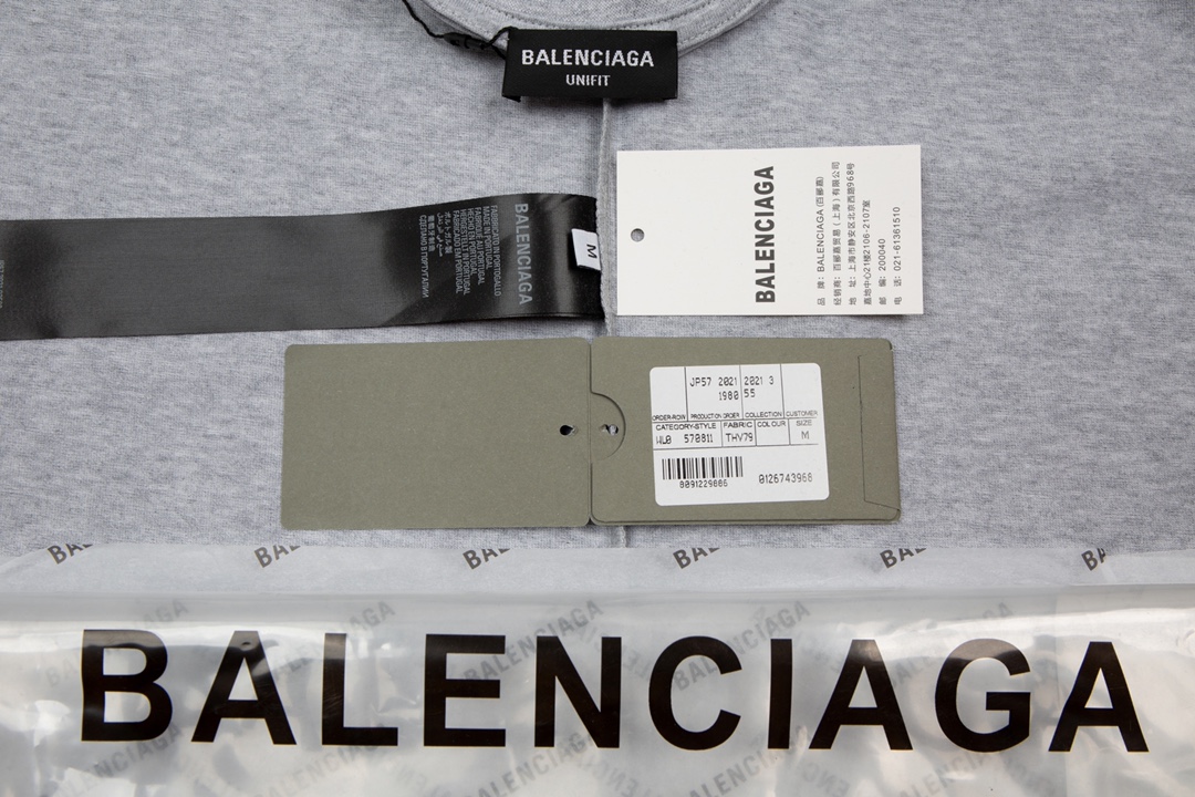 Replica Balenciaga Women's Slime Medium Fit Vintage T-Shirt Grey