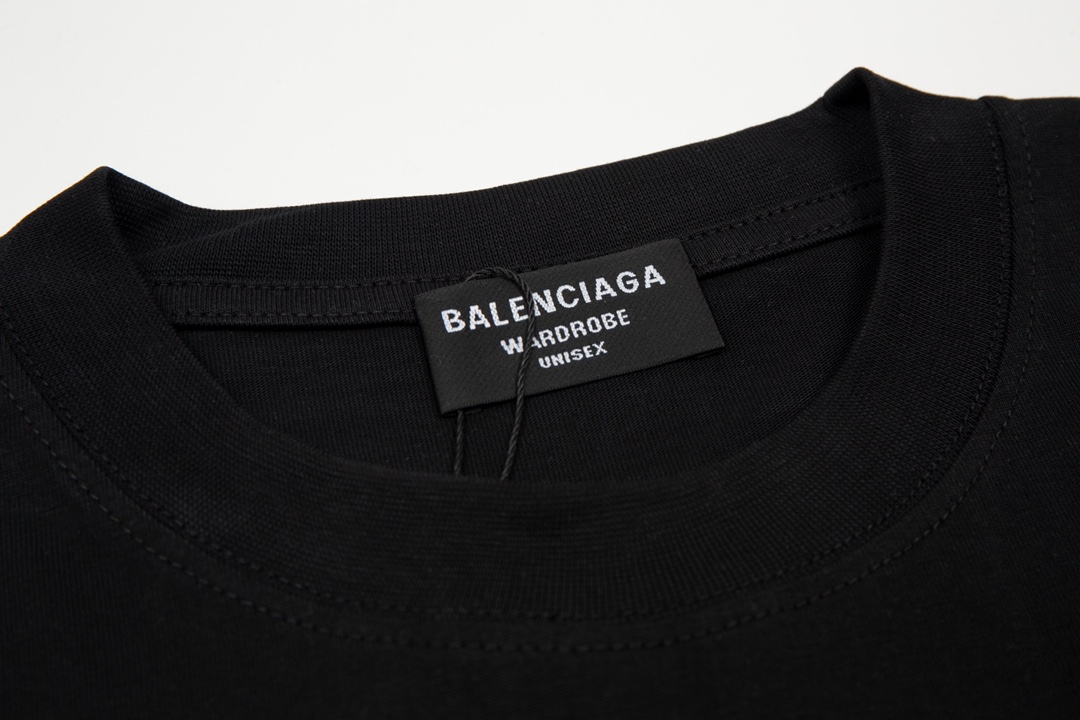 Replica Balenciaga Women's Slime Medium Fit Vintage T-Shirt Black