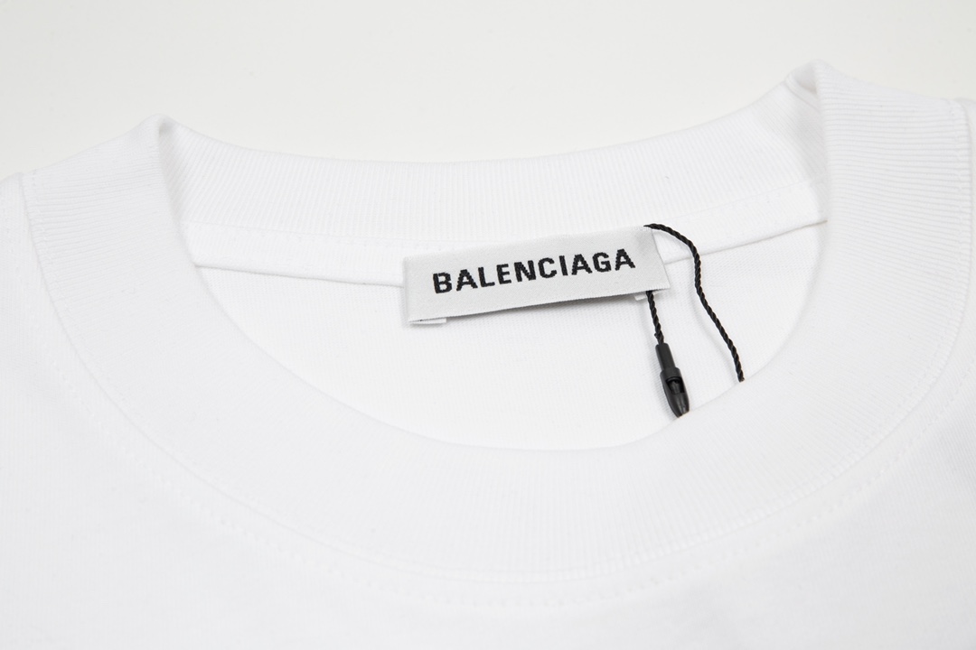 Replica BALENCIAGA WHEAT EAR SHORT SLEEVE WHITE T SHIRT