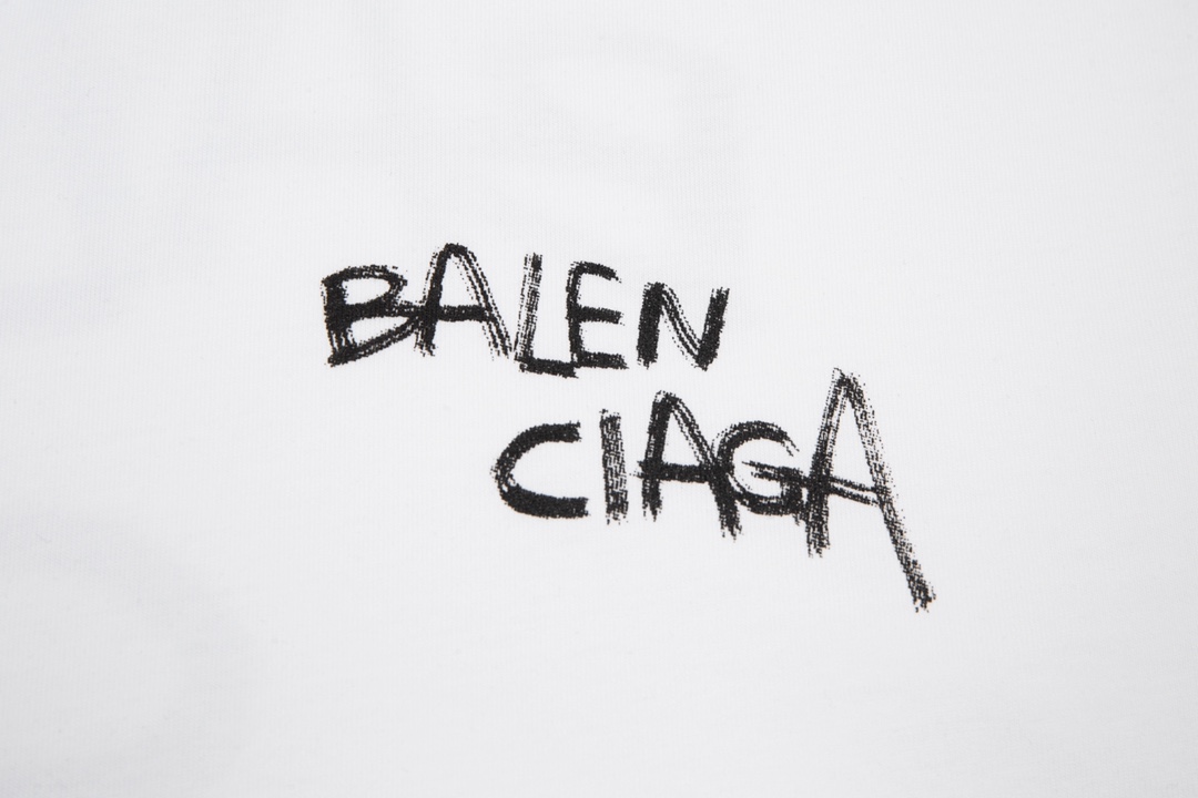 Replica Balenciaga 2024 SS Art Print short sleeve T-shirt White