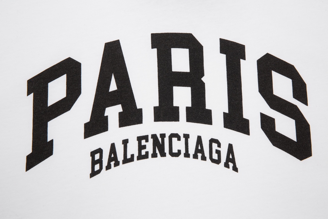 Replica Balenciaga Mens Cities Paris Medium Fit T-shirt White