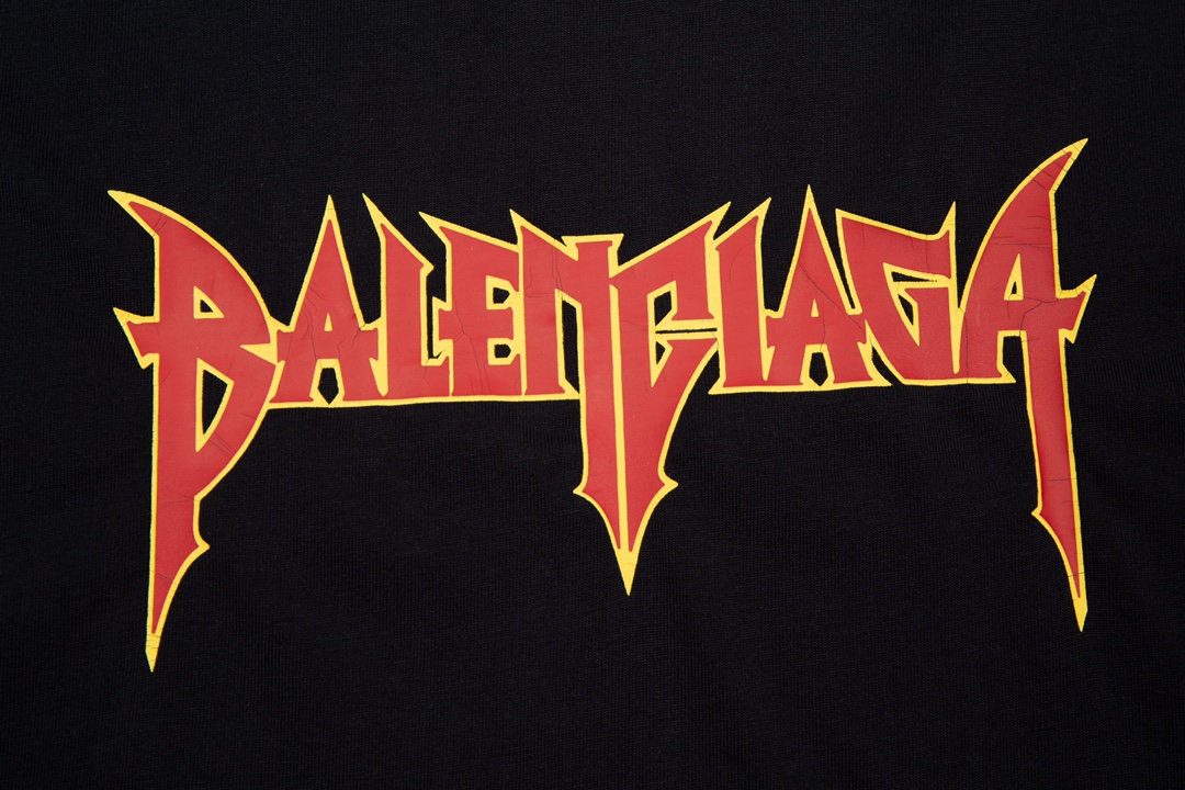 Replica Balenciaga 2024 SS Lightning Letter Split Ink short-sleeved T-shirt