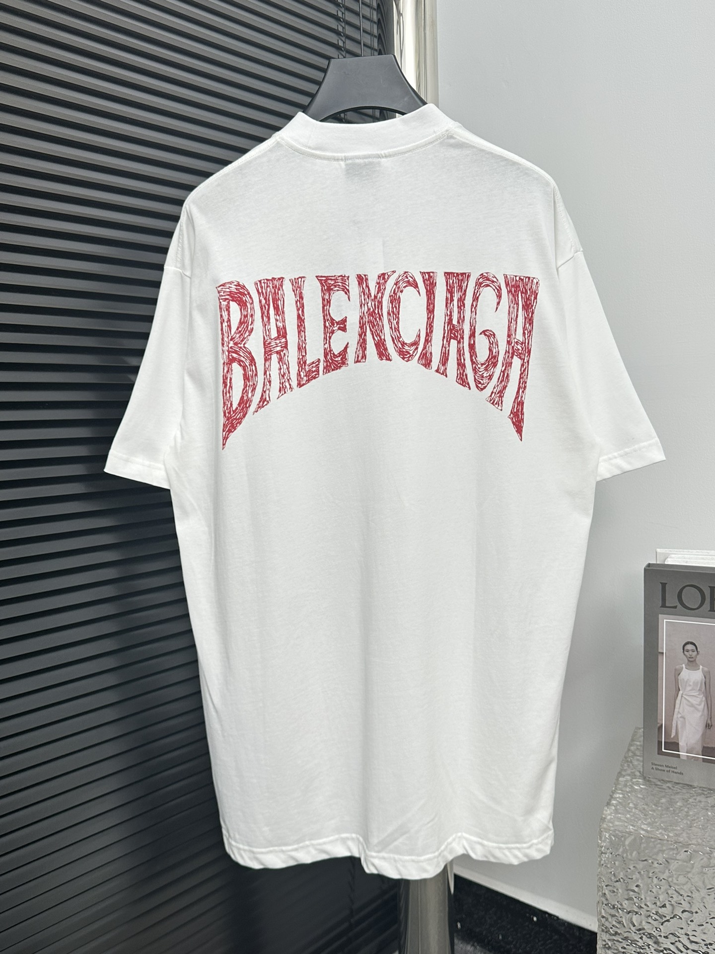 Replica Balenciaga 24ss Resort Back monogram short sleeve T-shirt White