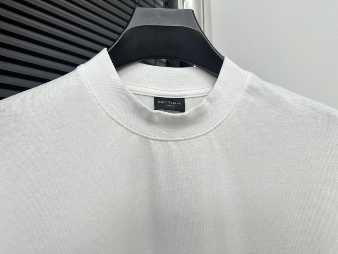 Replica Balenciaga 24ss Resort Back monogram short sleeve T-shirt White
