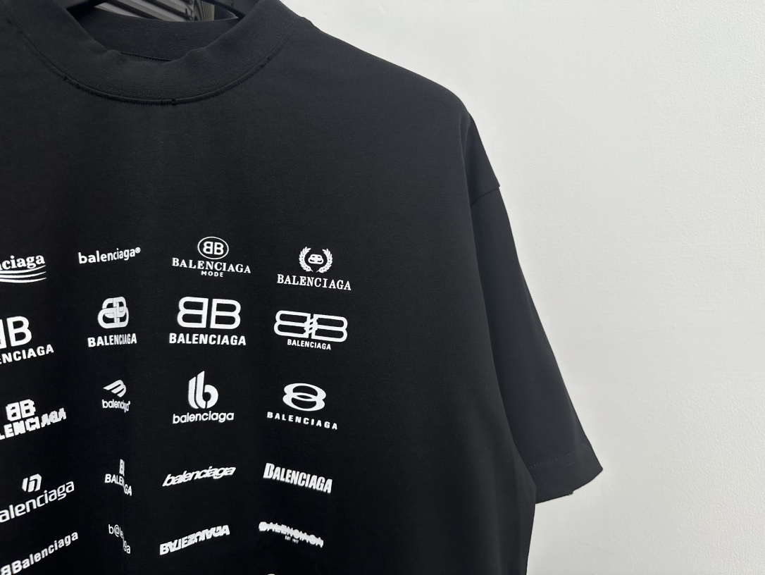 Replica Balenciaga archives logos print cotton T-shirt