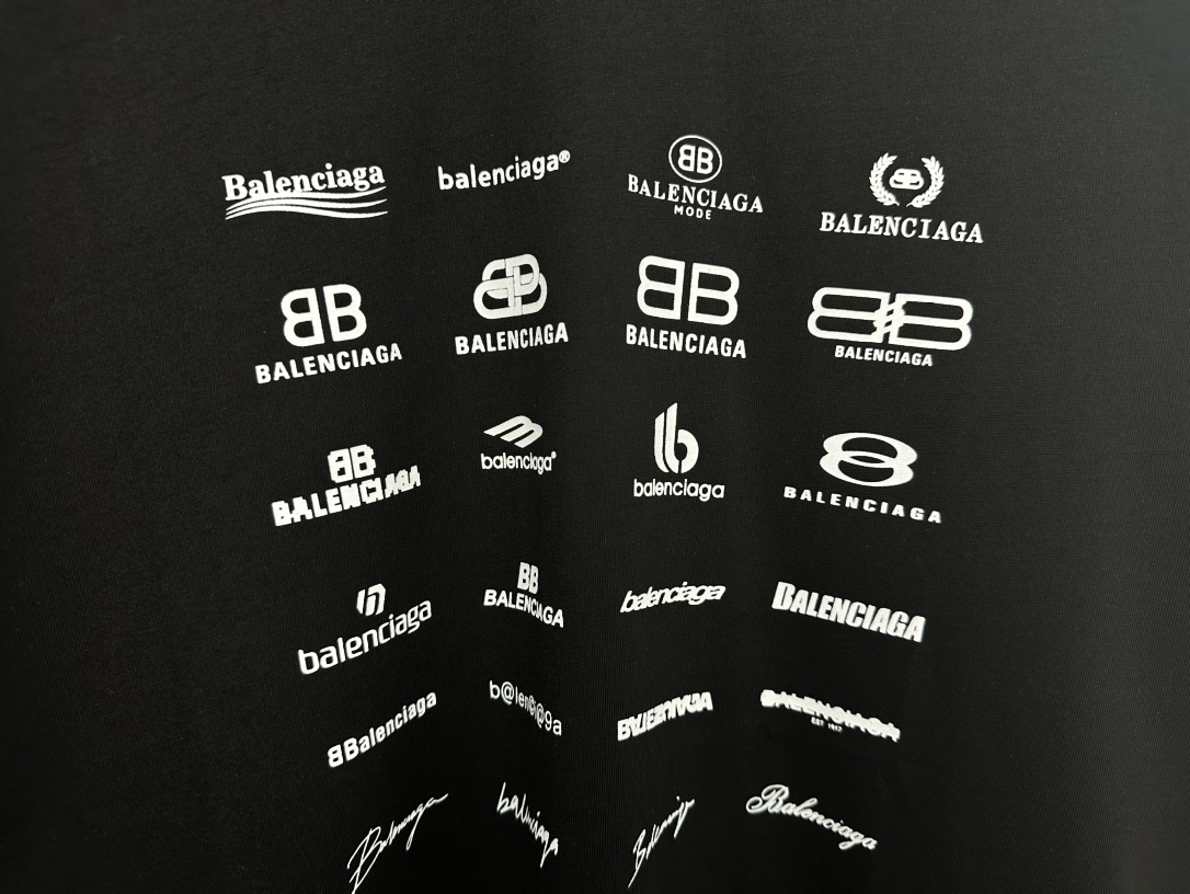 Replica Balenciaga archives logos print cotton T-shirt