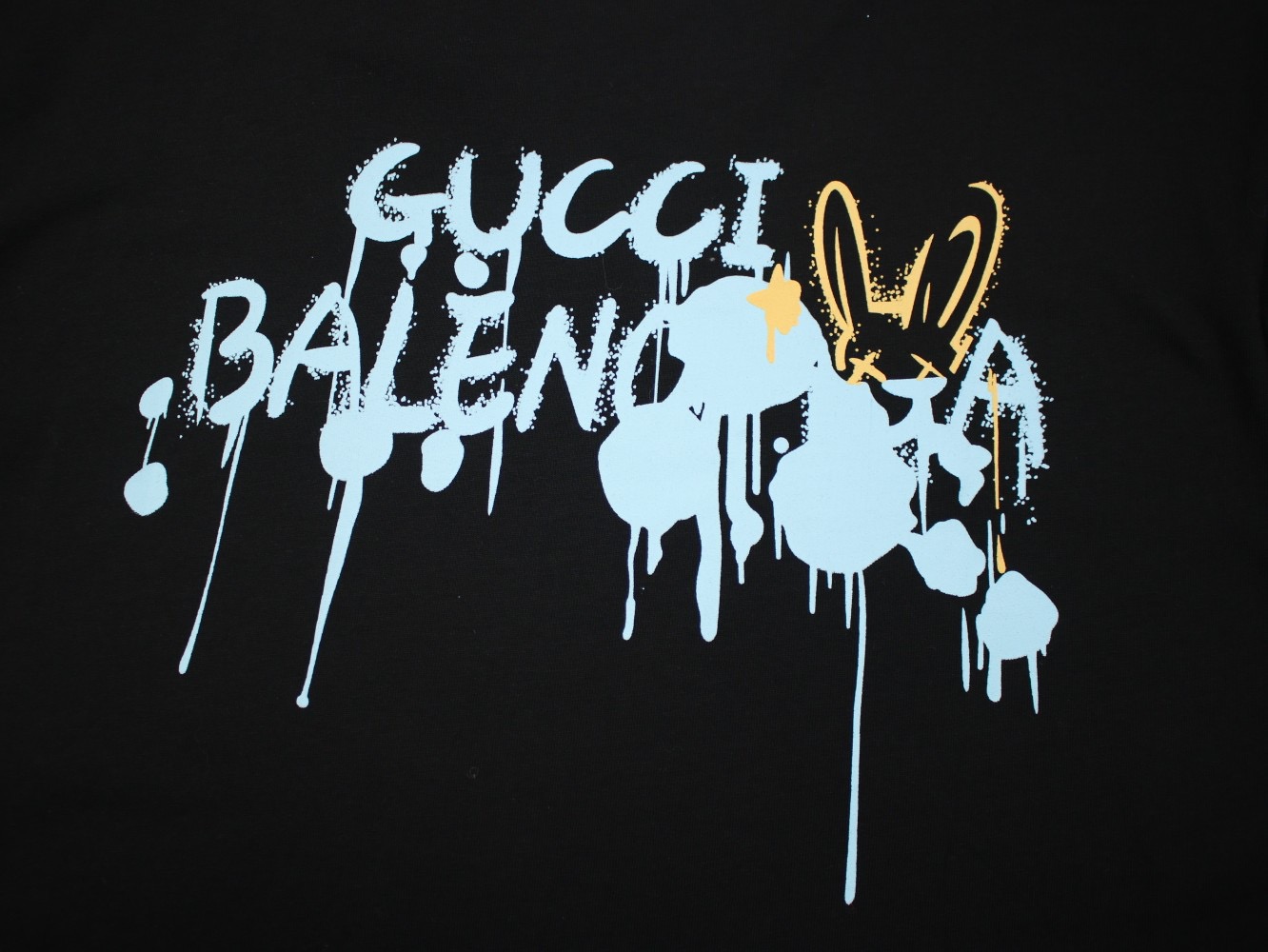 Replica Gucci ✘ Balenciaga Graffiti print short sleeve