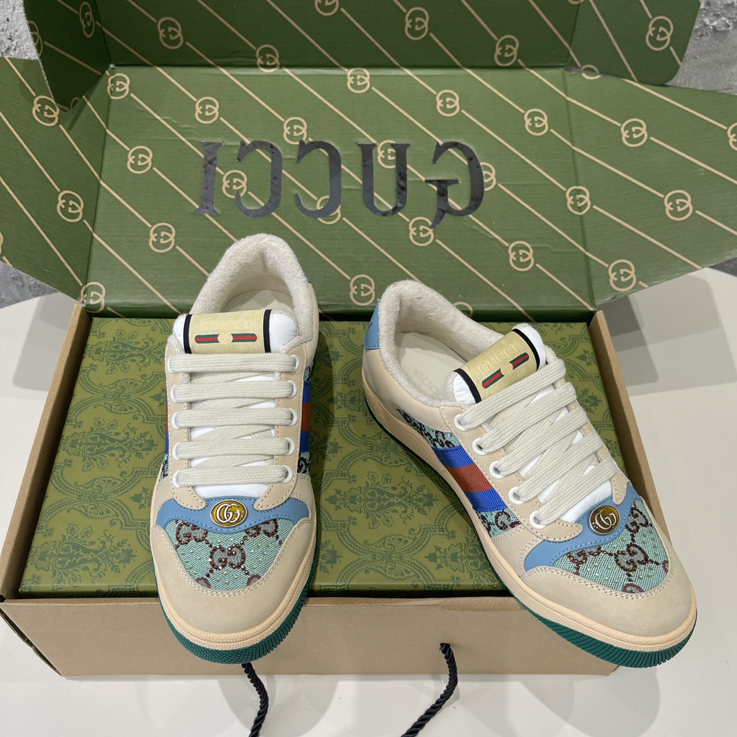Replica GUCCI Women's Screener Sneaker With Crystals GG Canvas