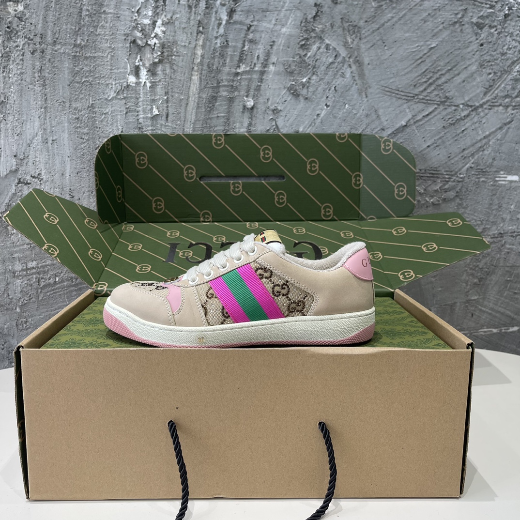 Replica GUCCI Women's Screener Sneaker With Crystals GG Canvas