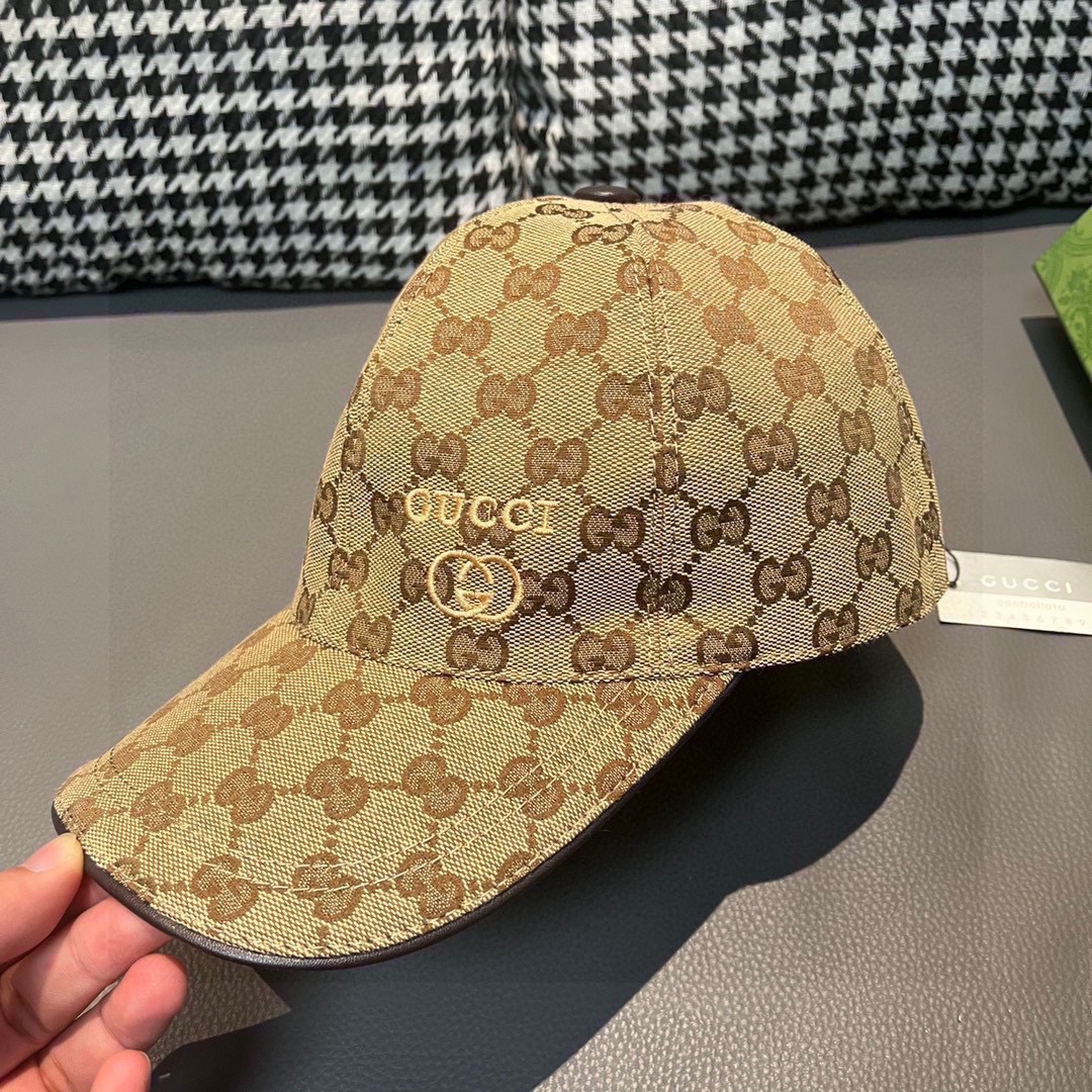 Replica Gucci classic original single baseball cap gold embroidery