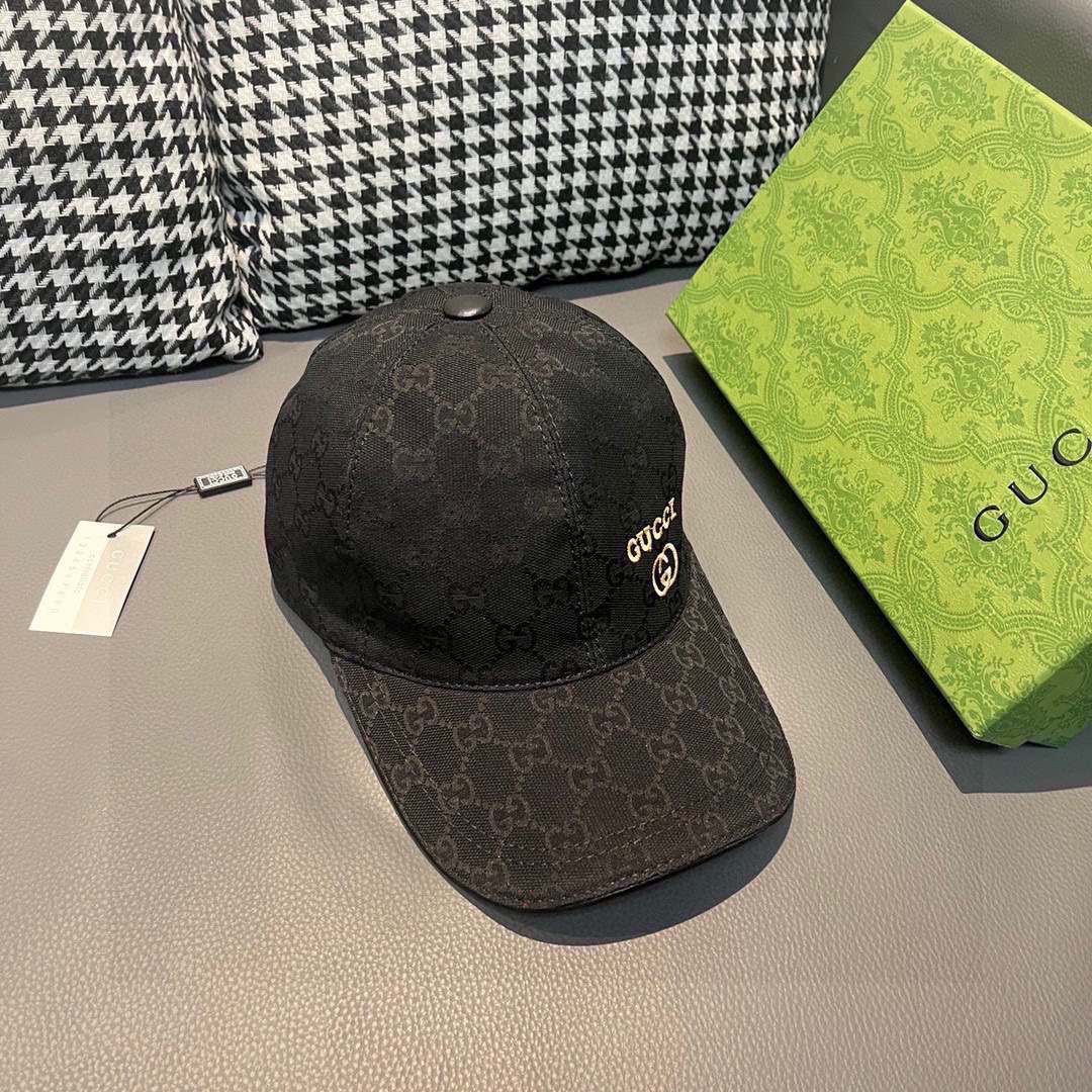 Replica Gucci classic original single baseball cap gold embroidery