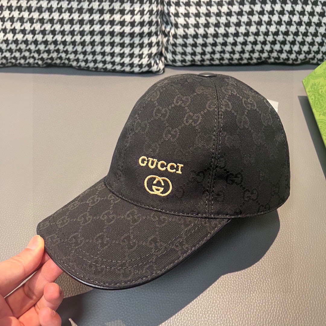 Replica Gucci classic original single baseball cap gold embroidery