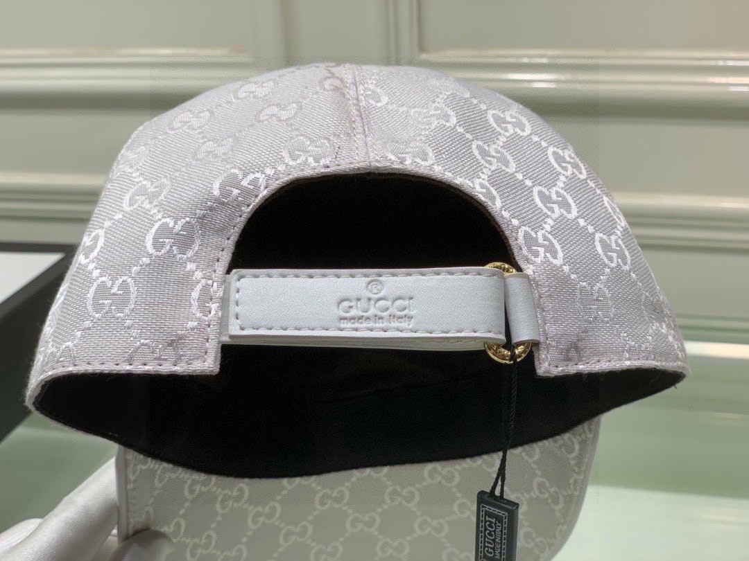 Replica GUCCI - Monogram-pattern brand-print woven cap