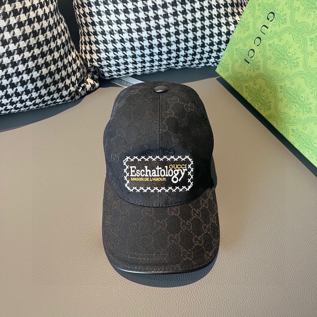 Replica Gucci GG Canvas Baseball Hat Black