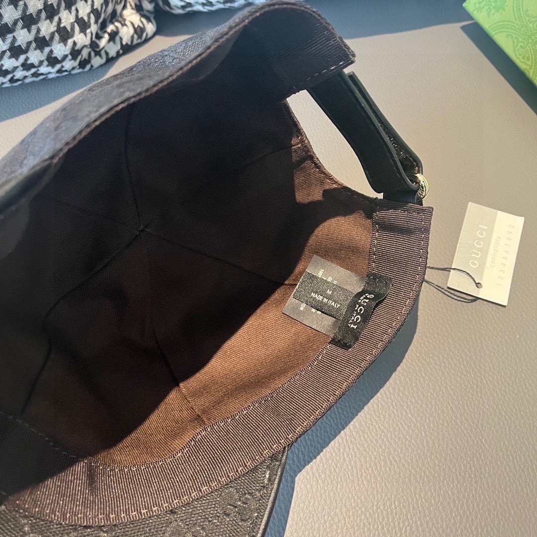 Replica Gucci GG Canvas Baseball Hat Black