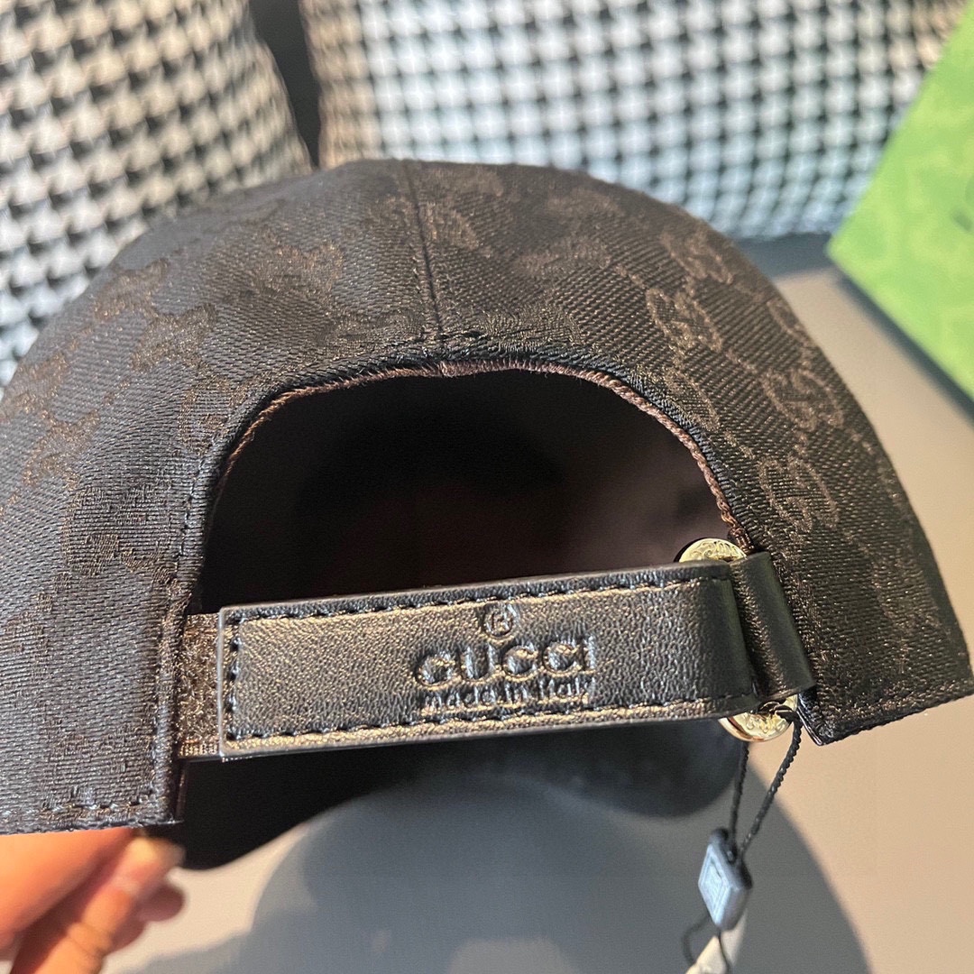 Replica Gucci GG Canvas Baseball Hat Black