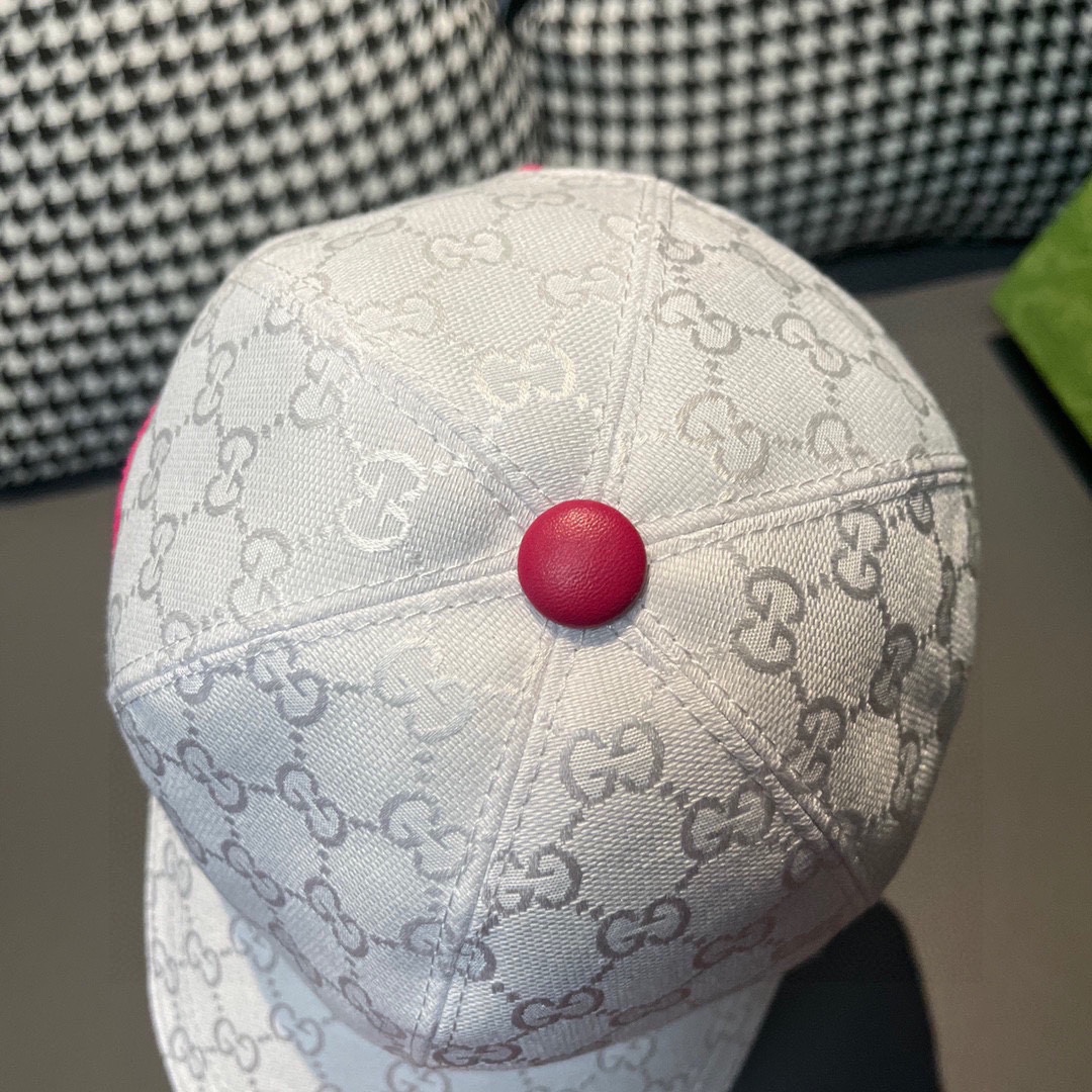 Replica Gucci Original GG canvas baseball hat with White