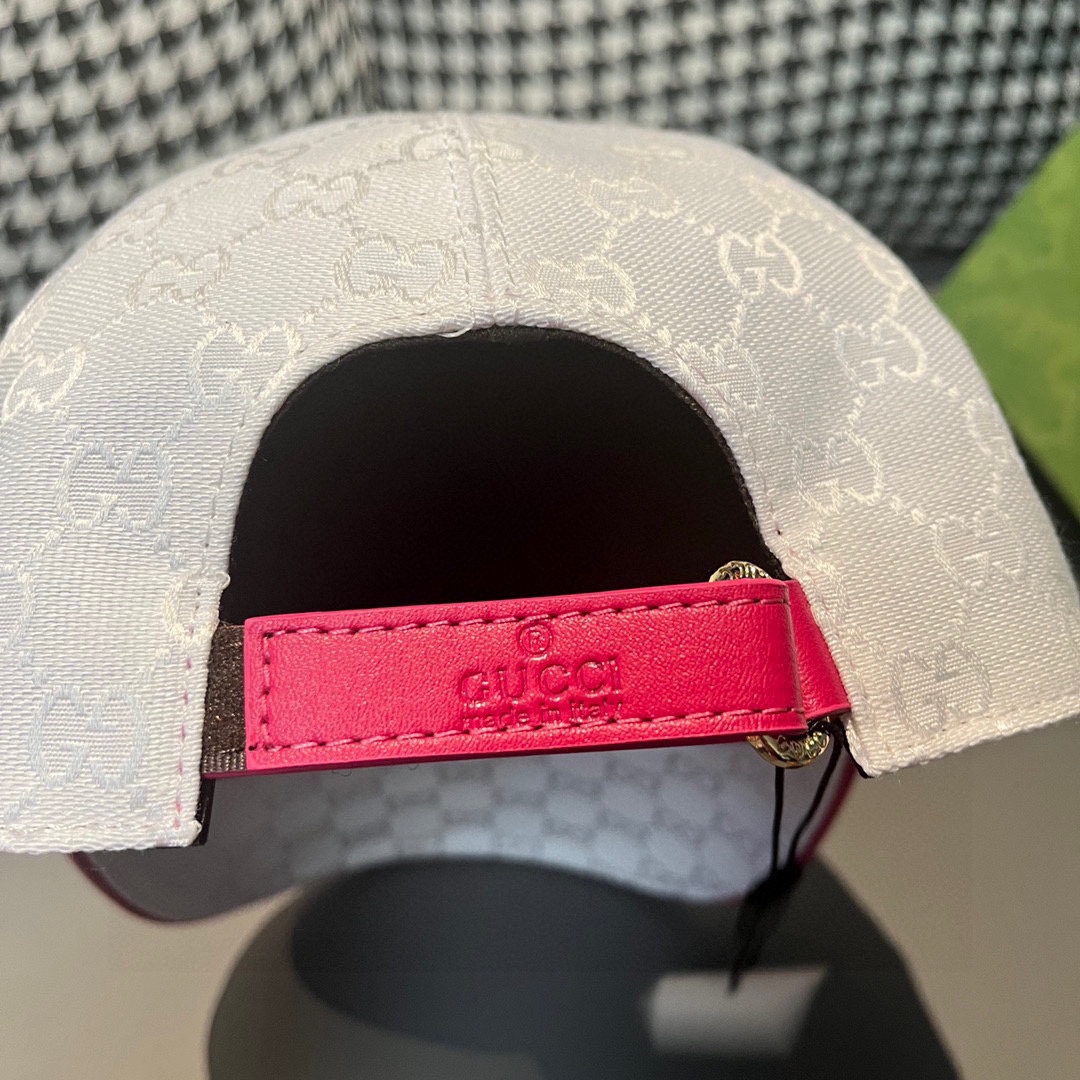 Replica Gucci Original GG canvas baseball hat with White