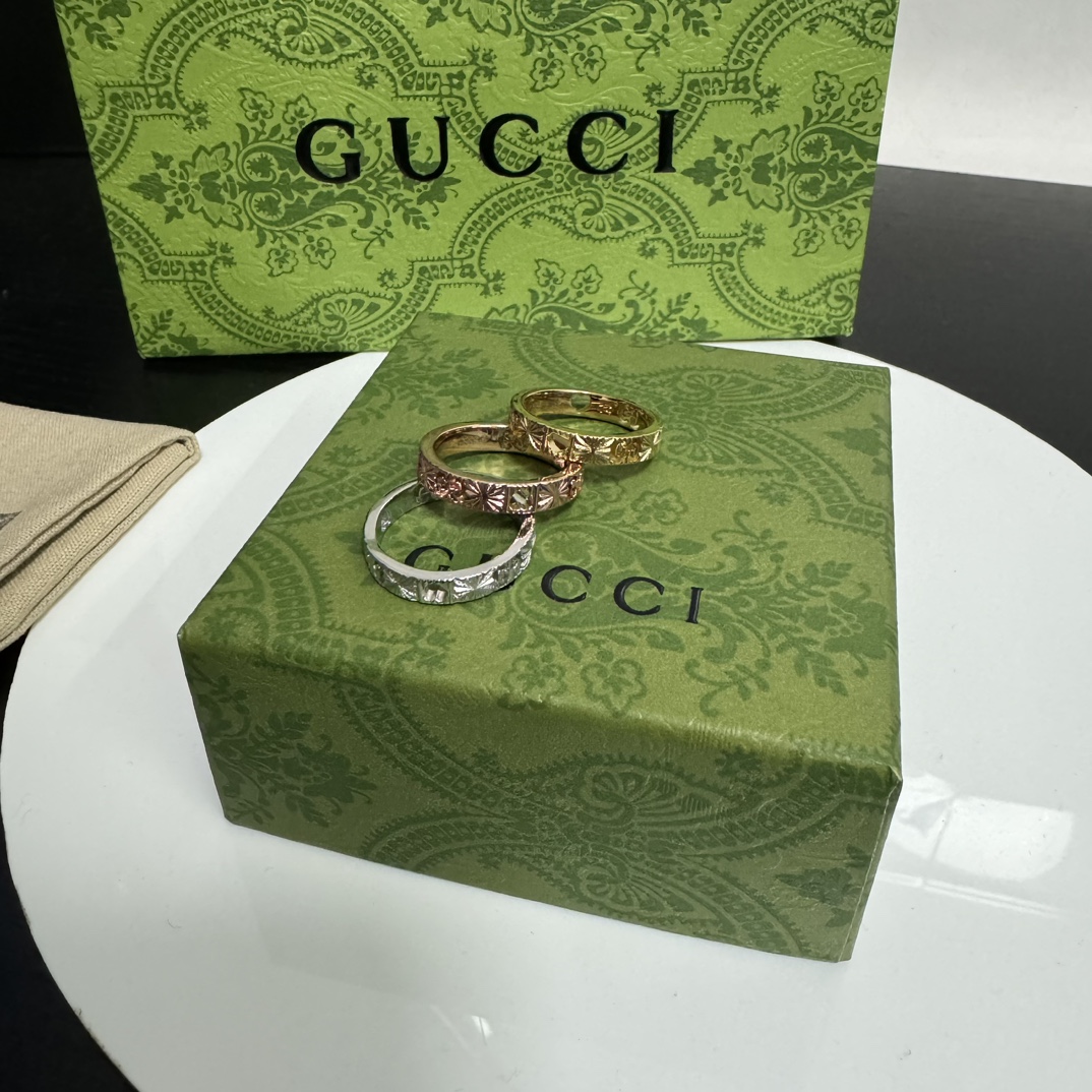 Replica Gucci jewelry Ring 18K gold hollowed out star ICON