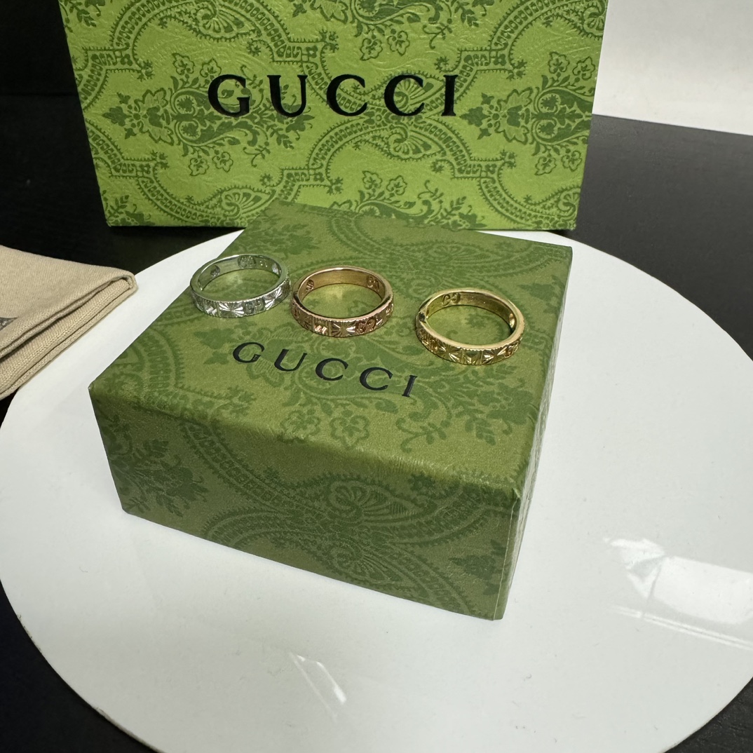 Replica Gucci jewelry Ring 18K gold hollowed out star ICON