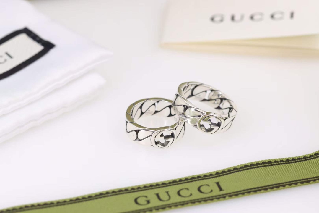 Replica Gucci interlocking double g couple ring