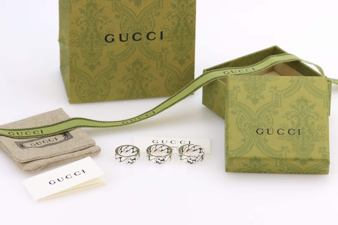 Replica Gucci interlocking double g couple ring