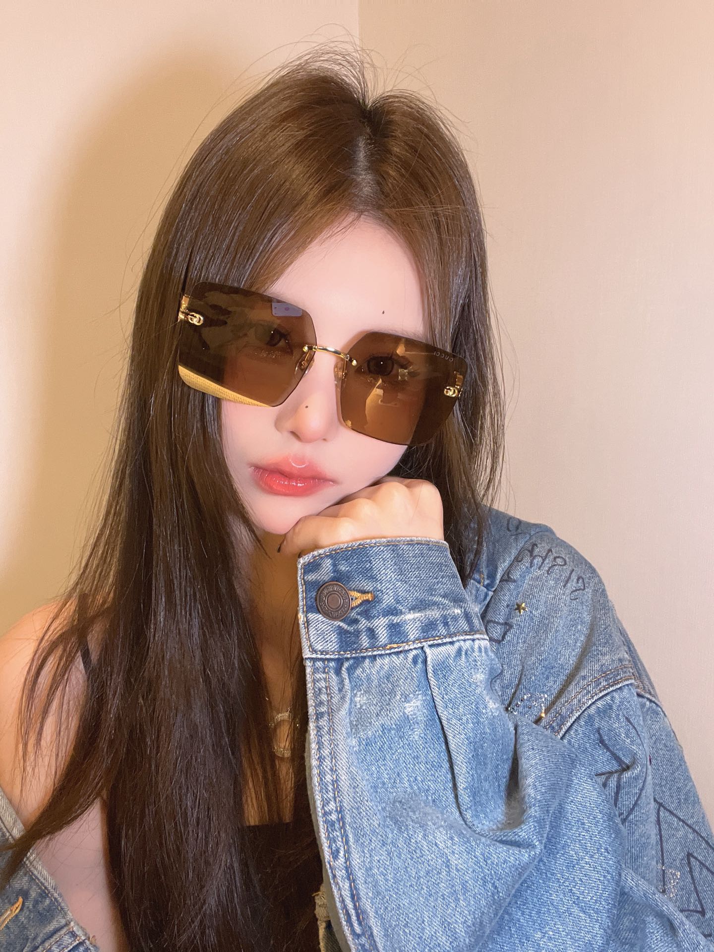 Replica Gucci square pinleg sunglasses