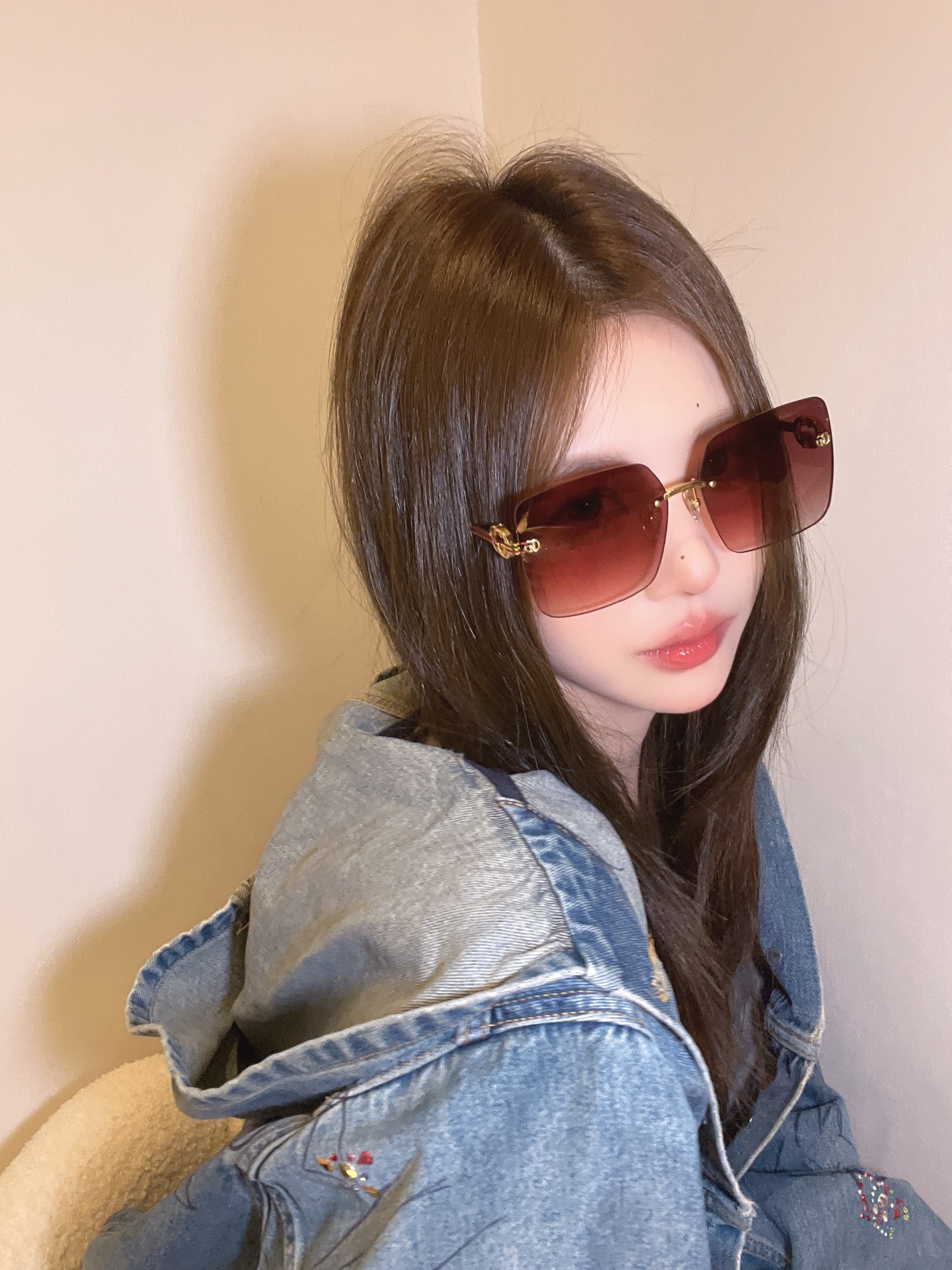 Replica Gucci square pinleg sunglasses