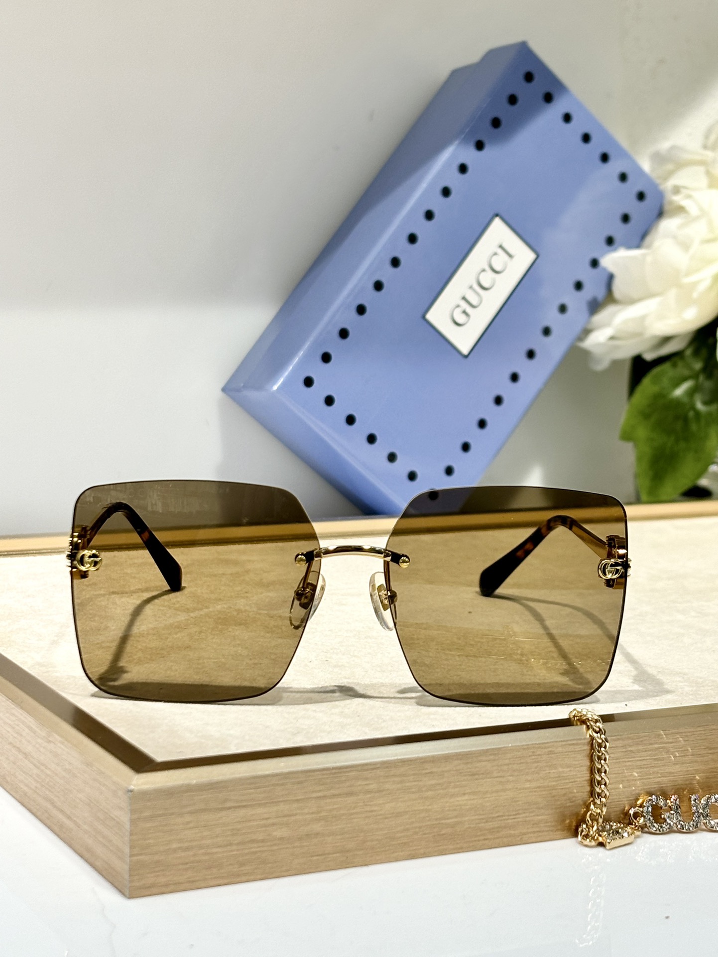 Replica Gucci square pinleg sunglasses