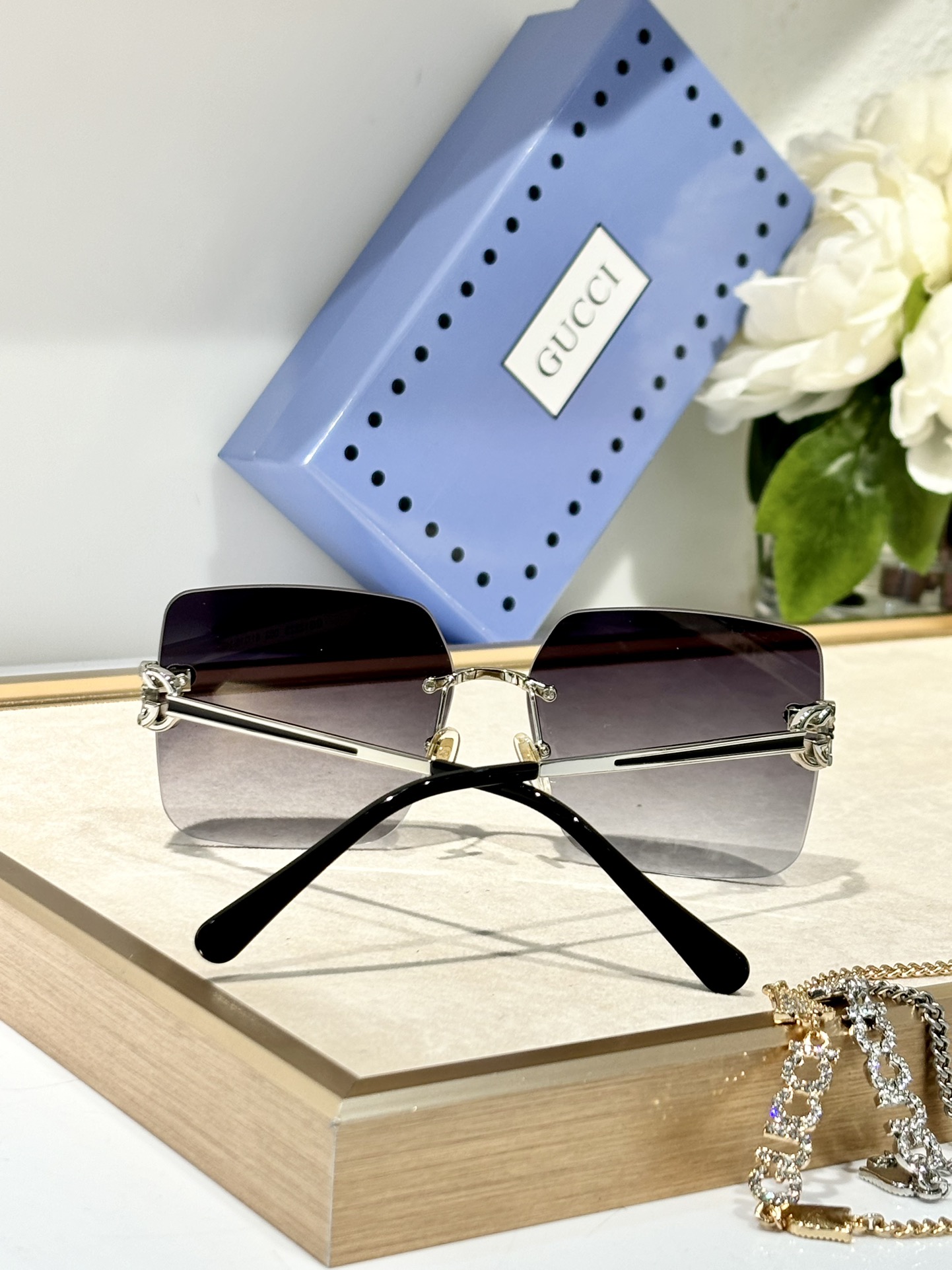 Replica Gucci square pinleg sunglasses