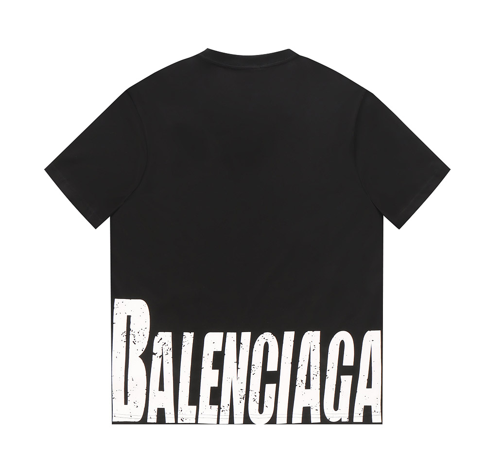 Replica Balenciaga BLCG & GUCCI front and back monogram print short sleeve T-shirt