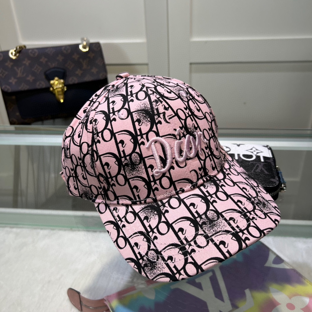 Replica Dior Oblique Monogram Hat Navy Blue