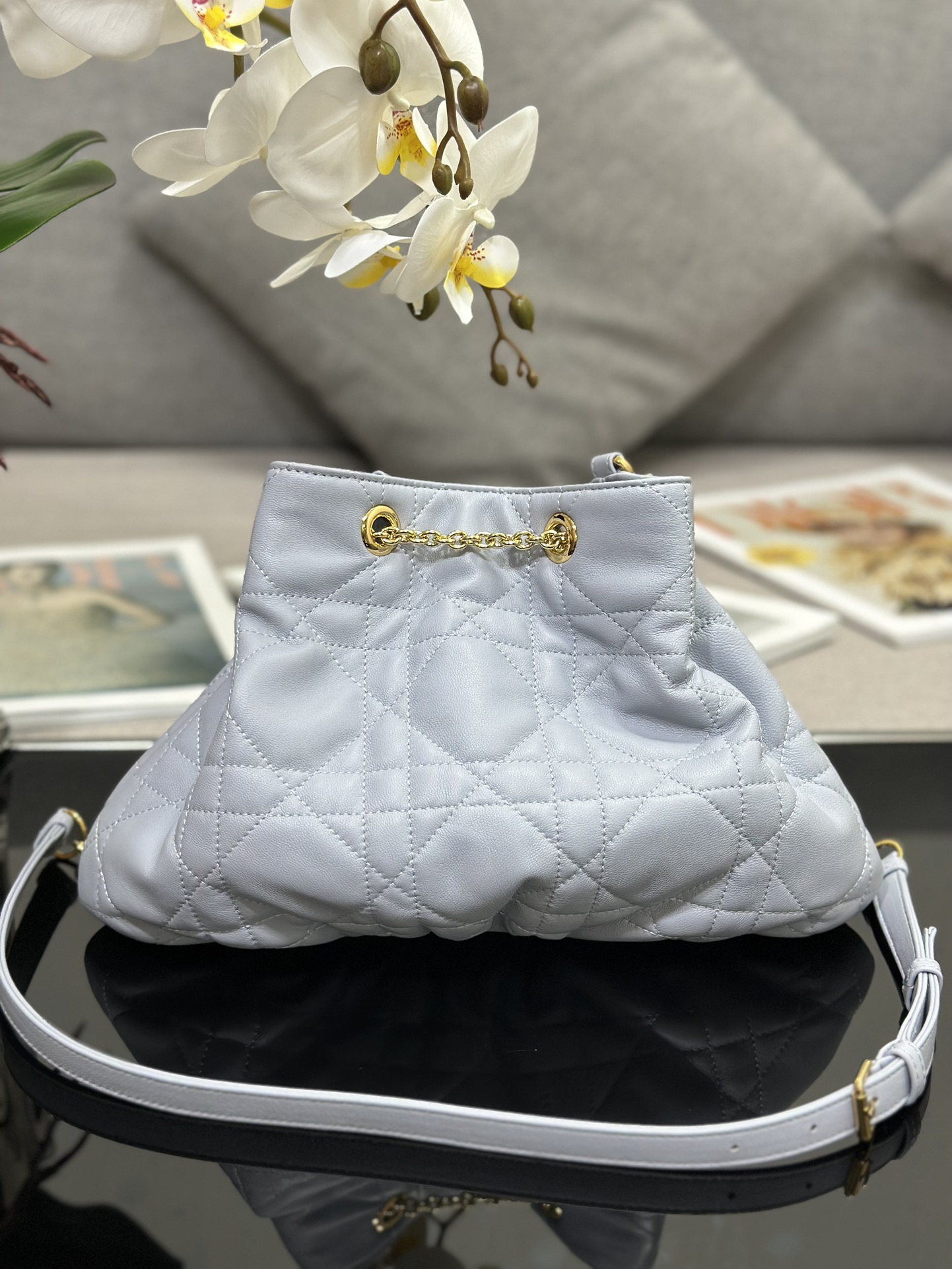 Replica Dior Ammi medium drawstring bag