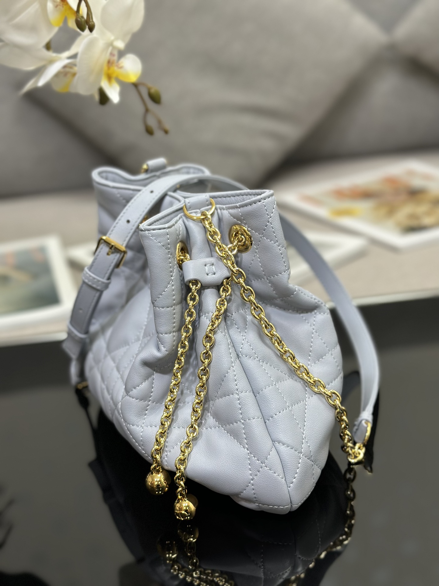 Replica Dior Ammi medium drawstring bag