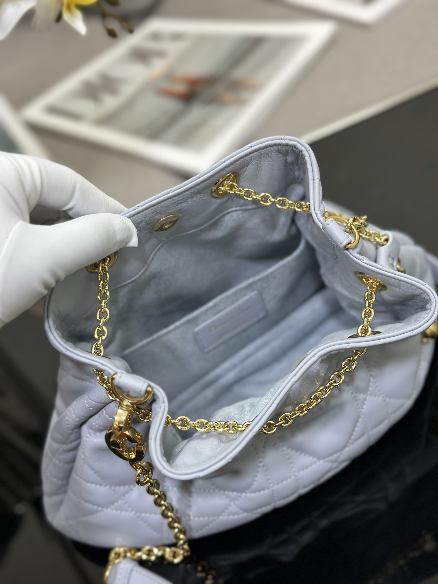 Replica Dior Ammi medium drawstring bag