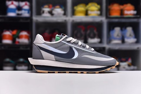 Replica Nike LD Waffle sacai CLOT Kiss of Death 2 Cool Grey