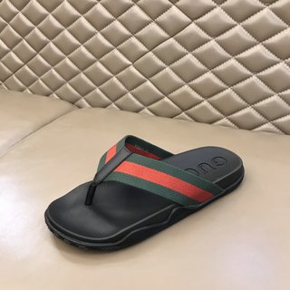 Replica Gucci Slipper in Black with Green and Red