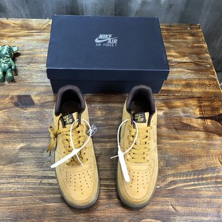 Replica Nike Men Air Force 1 Low Wheat Dark Mocha - Size 7 (13)