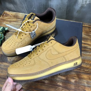 Replica Nike Men Air Force 1 Low Wheat Dark Mocha - Size 7 (13)