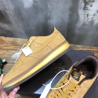 Replica Nike Men Air Force 1 Low Wheat Dark Mocha - Size 7 (13)